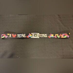 Buckle-Down Seat Belt TETRIS Black Multi-Colored adjustable BELT